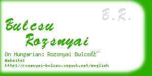 bulcsu rozsnyai business card